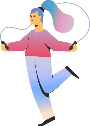 girl jumping rope PNG, SVG