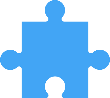 Puzzle piece blue в PNG, SVG