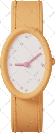 3D watch yellow PNG, SVG