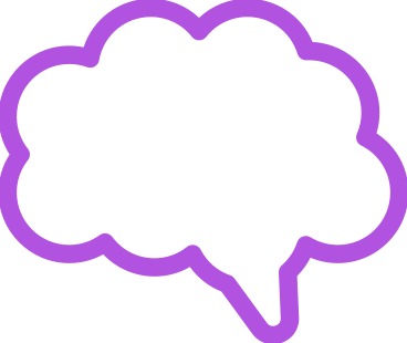 Cerveau linéaire violet PNG, SVG