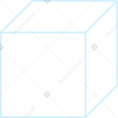 chalk cube drawing PNG, SVG