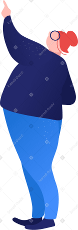 fat woman showing Illustration in PNG, SVG