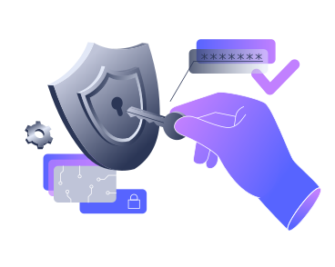 Cybersécurité : authentification par mot de passe terminée PNG, SVG