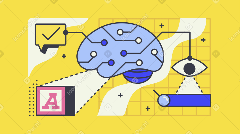 AI education Illustration in PNG, SVG