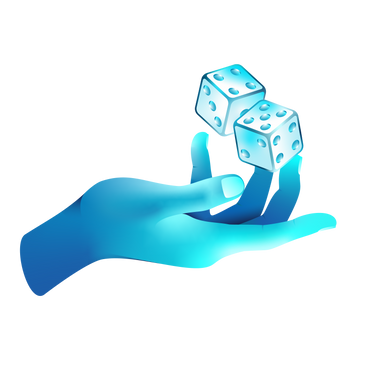 Rolling the dice to find business solutions PNG, SVG