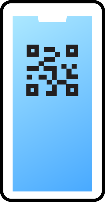 cell phone with qar code PNG, SVG