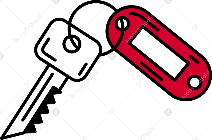 key with keychain PNG, SVG