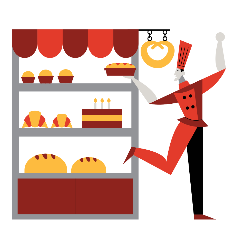 Fresh bakery Illustration in PNG, SVG