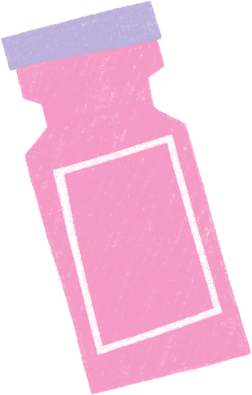 pink bottle with vaccine PNG, SVG