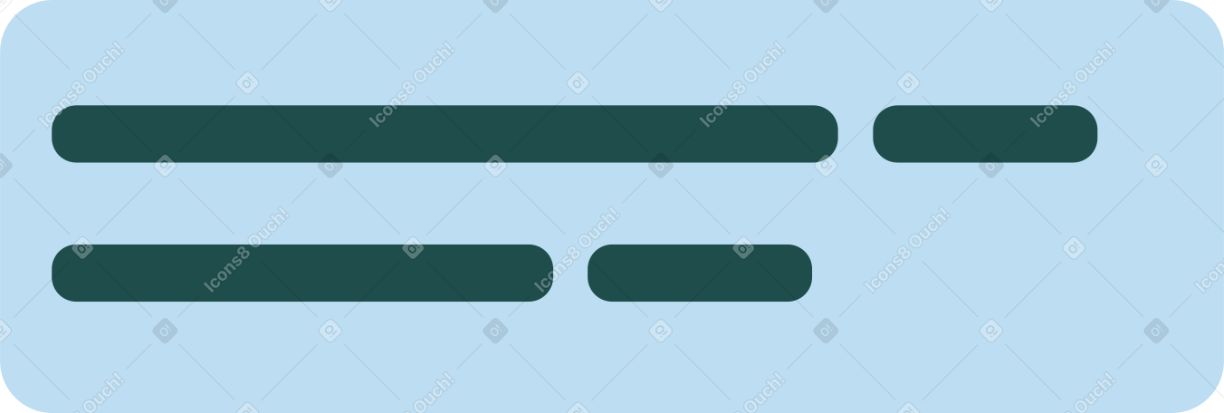 blue rectangle with lines of text PNG, SVG