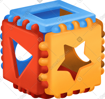 Children's toy square with different shapes PNG, SVG