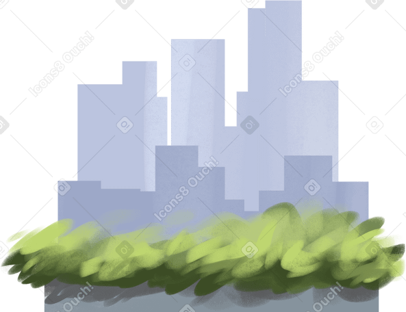 Небоскребы в городе в PNG, SVG