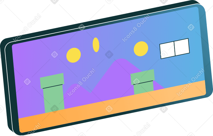 phone with game Illustration in PNG, SVG