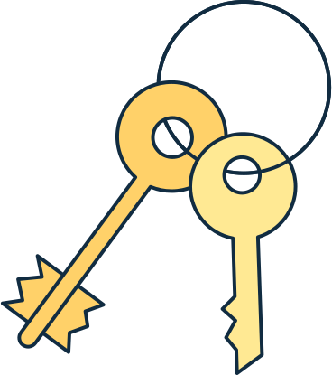two keys on a bunch PNG, SVG