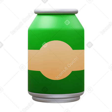 3D beer can PNG, SVG