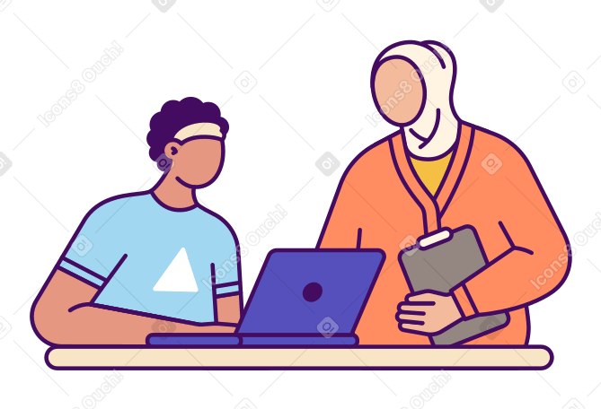 Mujer ayudando a un colega en el trabajo PNG, SVG
