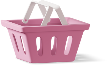 Seitenansicht des einkaufskorbs aus rosafarbenem kunststoff PNG, SVG