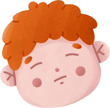 tired ginger boy who wants to sleep PNG, SVG