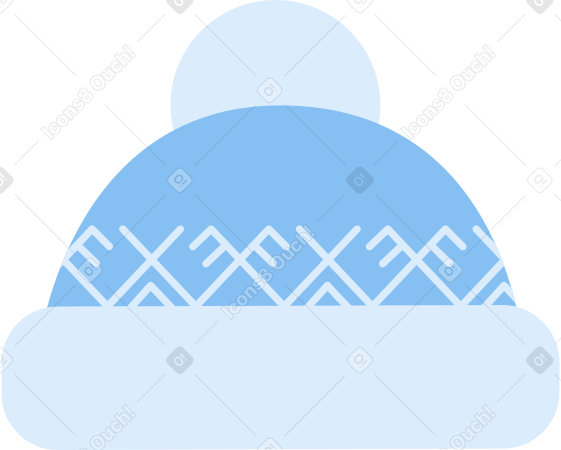 Bonnet à pompon décoré PNG, SVG