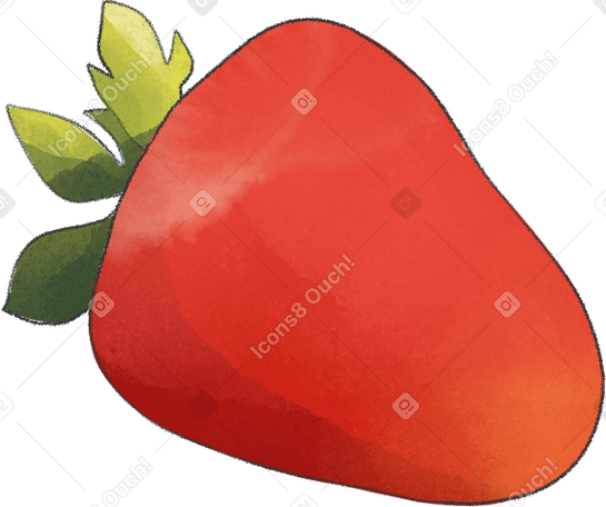 red strawberry Illustration in PNG, SVG