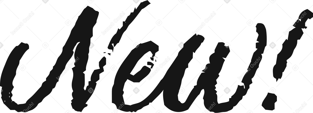 Lettering new hand calligraphy style Illustration in PNG, SVG