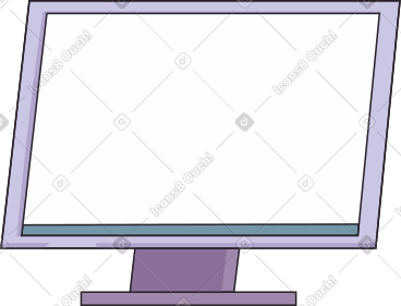 Gray desktop monitor PNG, SVG