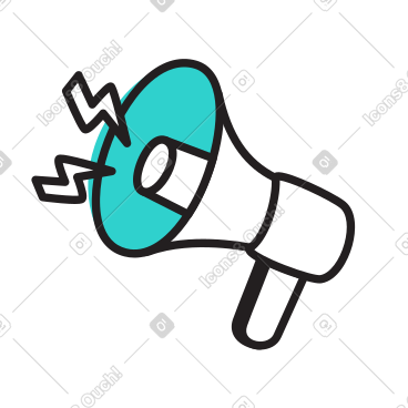 Megaphone or loudspeaker representing online marketing PNG, SVG