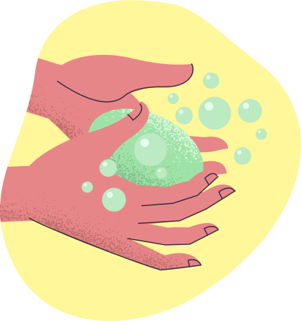 Washing hands Illustration in PNG, SVG