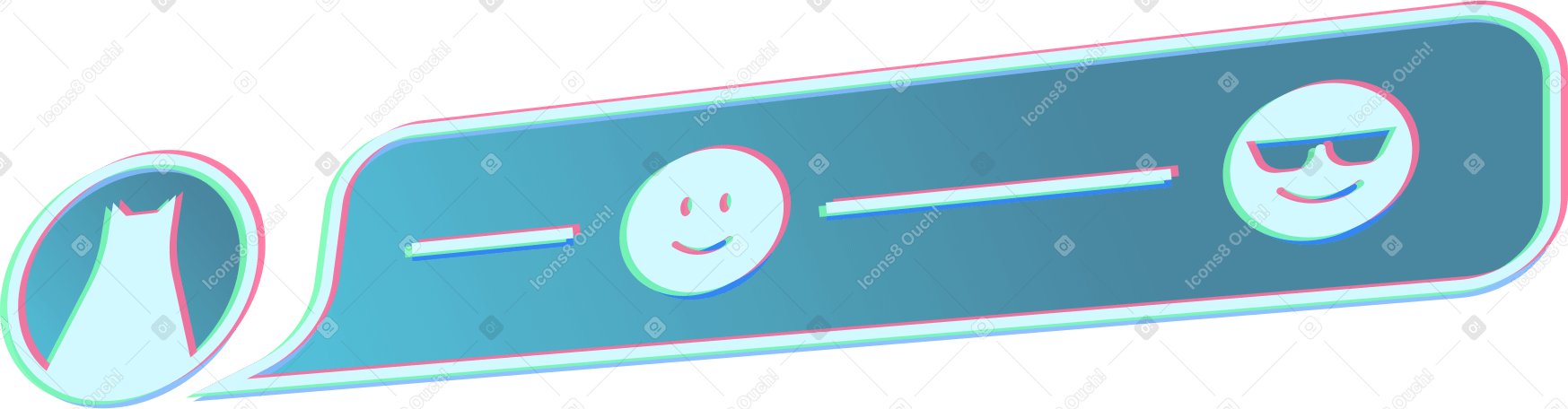 Balão de fala com sorriso PNG, SVG