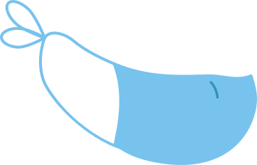medical blue mask PNG, SVG