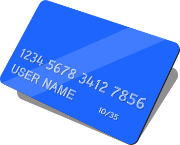 Plastic card with drop shadow PNG, SVG