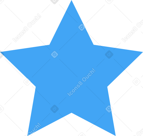 Stern blau PNG, SVG