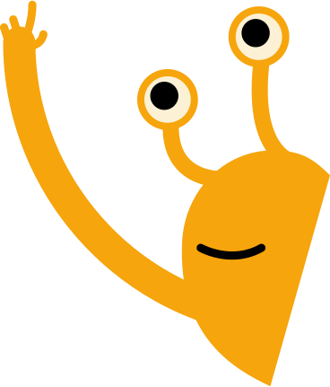 yellow snail waving hand PNG, SVG