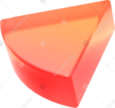 3D gradient part of pie chart PNG, SVG