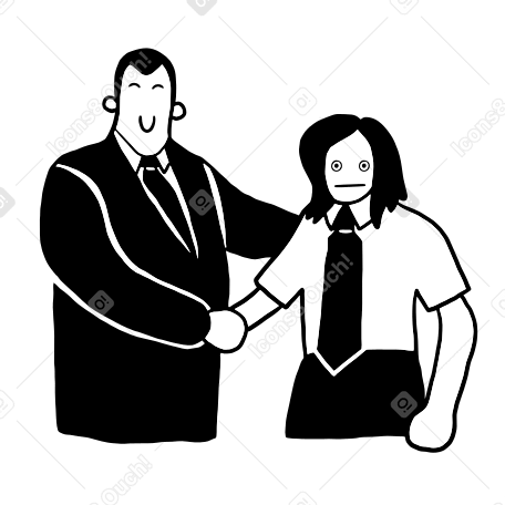 Handshake with a new employee PNG, SVG