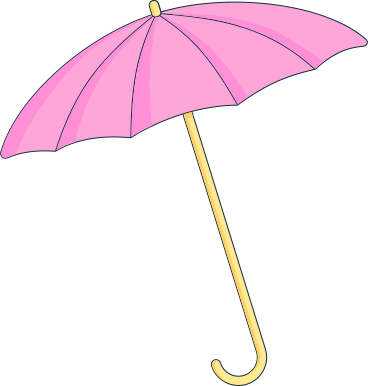 pink open umbrella PNG, SVG