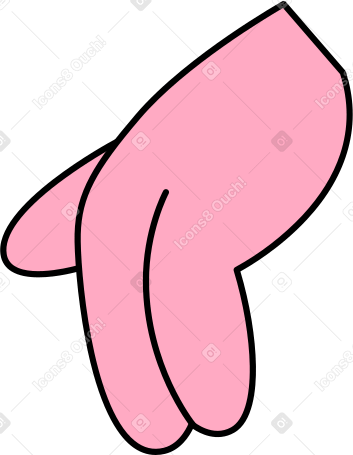 pink hand with fingers в PNG, SVG