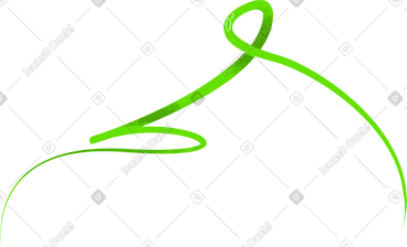 Green decorative line PNG, SVG