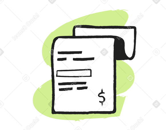領収書 のpngとsvgでのイラスト