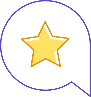 Bulle avec étoile PNG, SVG
