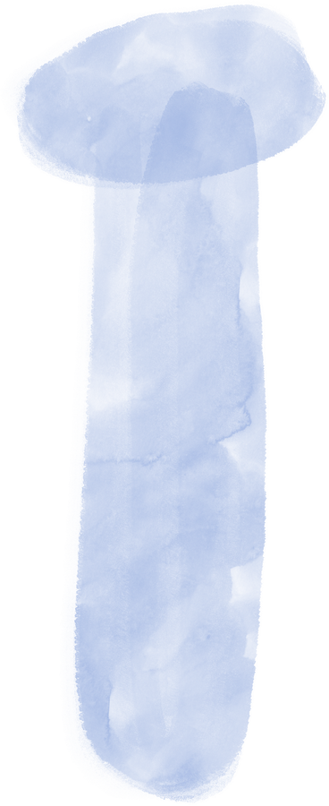 Blaue aquarell-t-form PNG, SVG