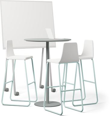high chairs blackboard round table PNG, SVG