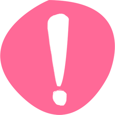 pink exclamation point in a circle PNG, SVG