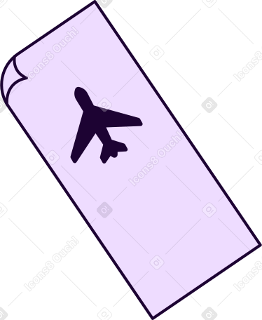 air ticket Illustration in PNG, SVG