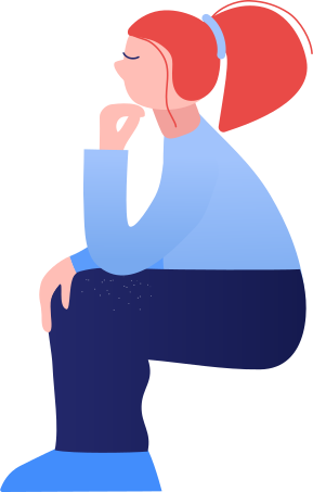 girl sitting Illustration in PNG, SVG
