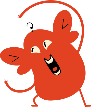 red character with big ears PNG, SVG