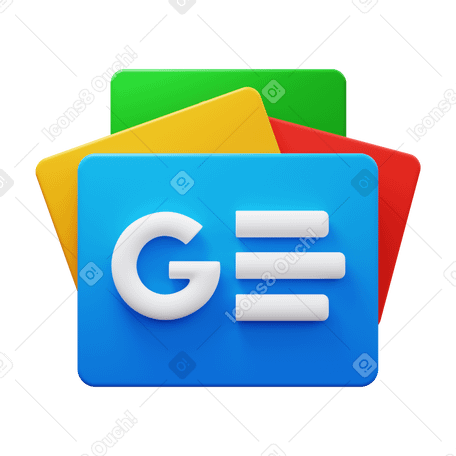 3D google news PNG, SVG