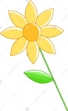 желтый цветок в PNG, SVG