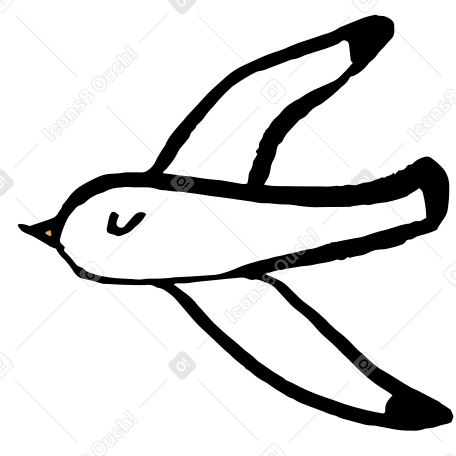 seagull flying Illustration in PNG, SVG