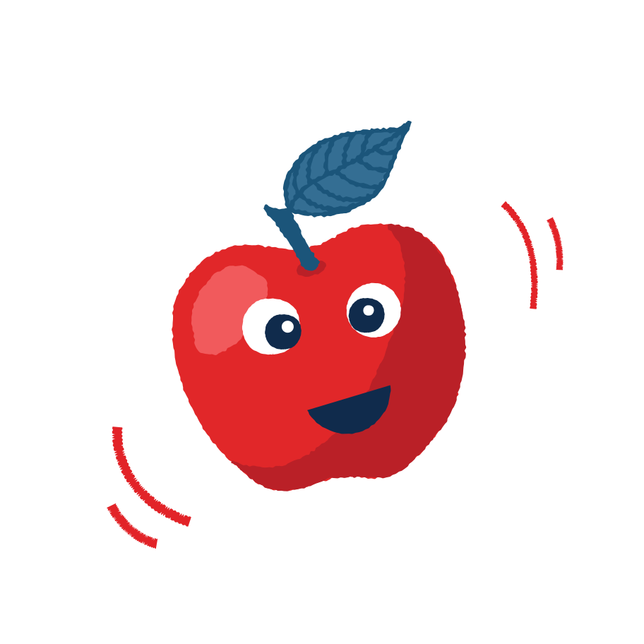 Cute apple Illustration in PNG, SVG
